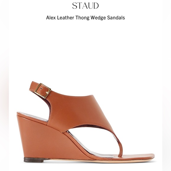Staud Alex leather wedge sandals - Picture 3 of 12